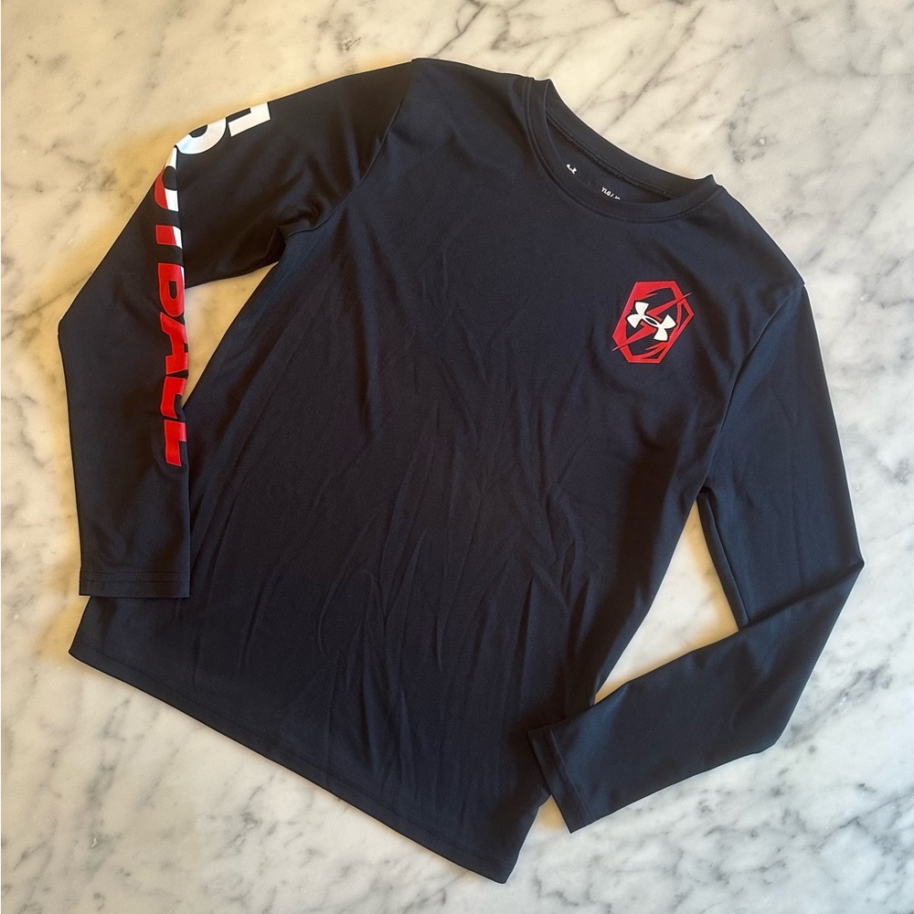 Under Armour Heatgear Black Long Sleeve T-shirt - Youth Large